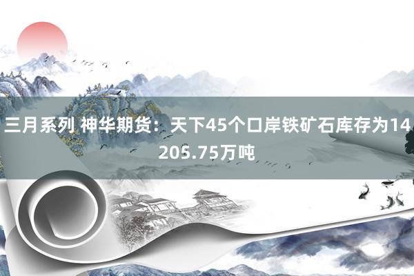 三月系列 神华期货：天下45个口岸铁矿石库存为14205.75万吨