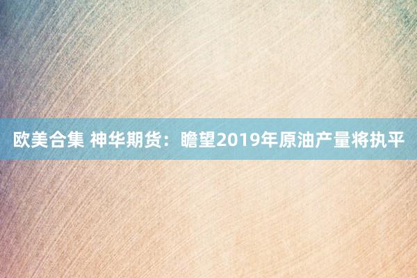 欧美合集 神华期货：瞻望2019年原油产量将执平