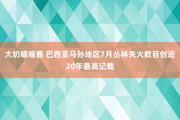 大奶喵喵酱 巴西亚马孙地区7月丛林失火数目创近20年最高记载