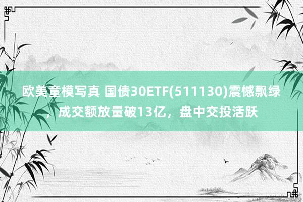 欧美童模写真 国债30ETF(511130)震憾飘绿，成交额放量破13亿，盘中交投活跃