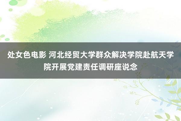 处女色电影 河北经贸大学群众解决学院赴航天学院开展党建责任调研座说念