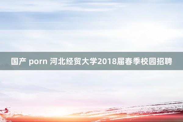 国产 porn 河北经贸大学2018届春季校园招聘